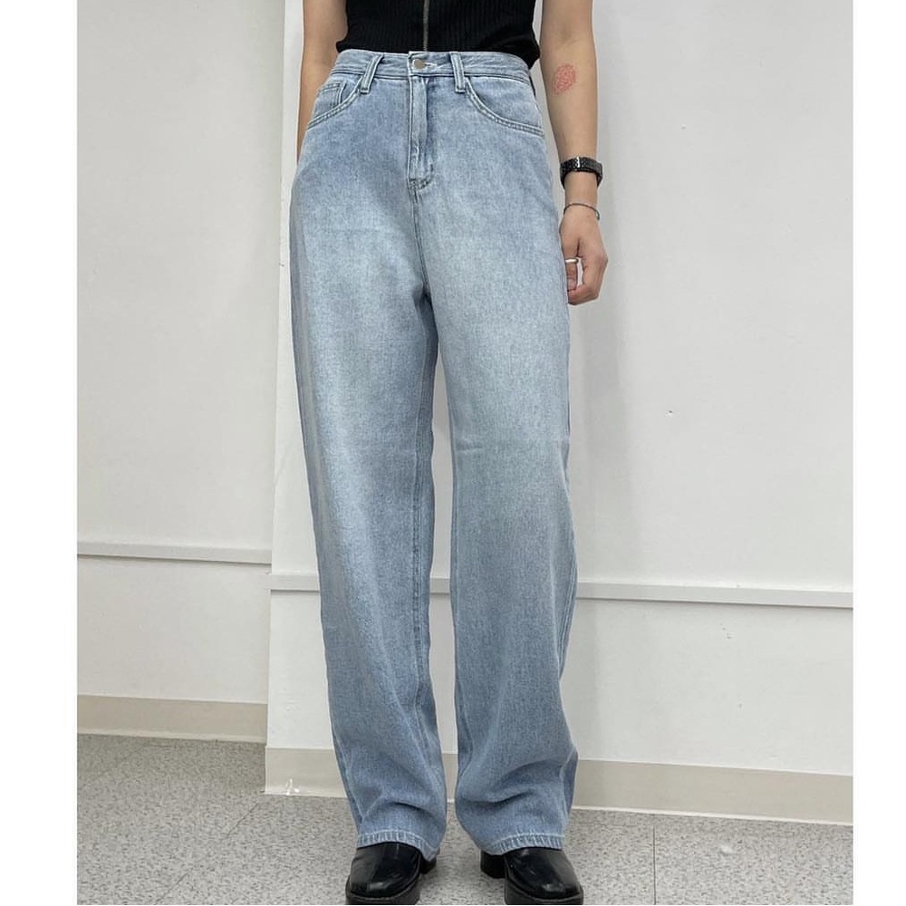 Women's Light Blue Wide Jeans